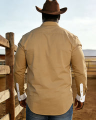 Big & Tall Men's Simple Western Denim Long Sleeve Shirt