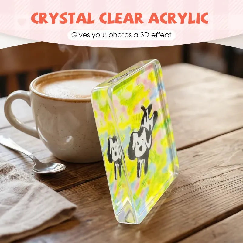 🎞✂10 Pack 2' x 2' Clear Acrylic DIY Fridge Magnet Set with Adhesive Backing – Square Magnetic Photo Frames with Stunning 3D Effect 💕