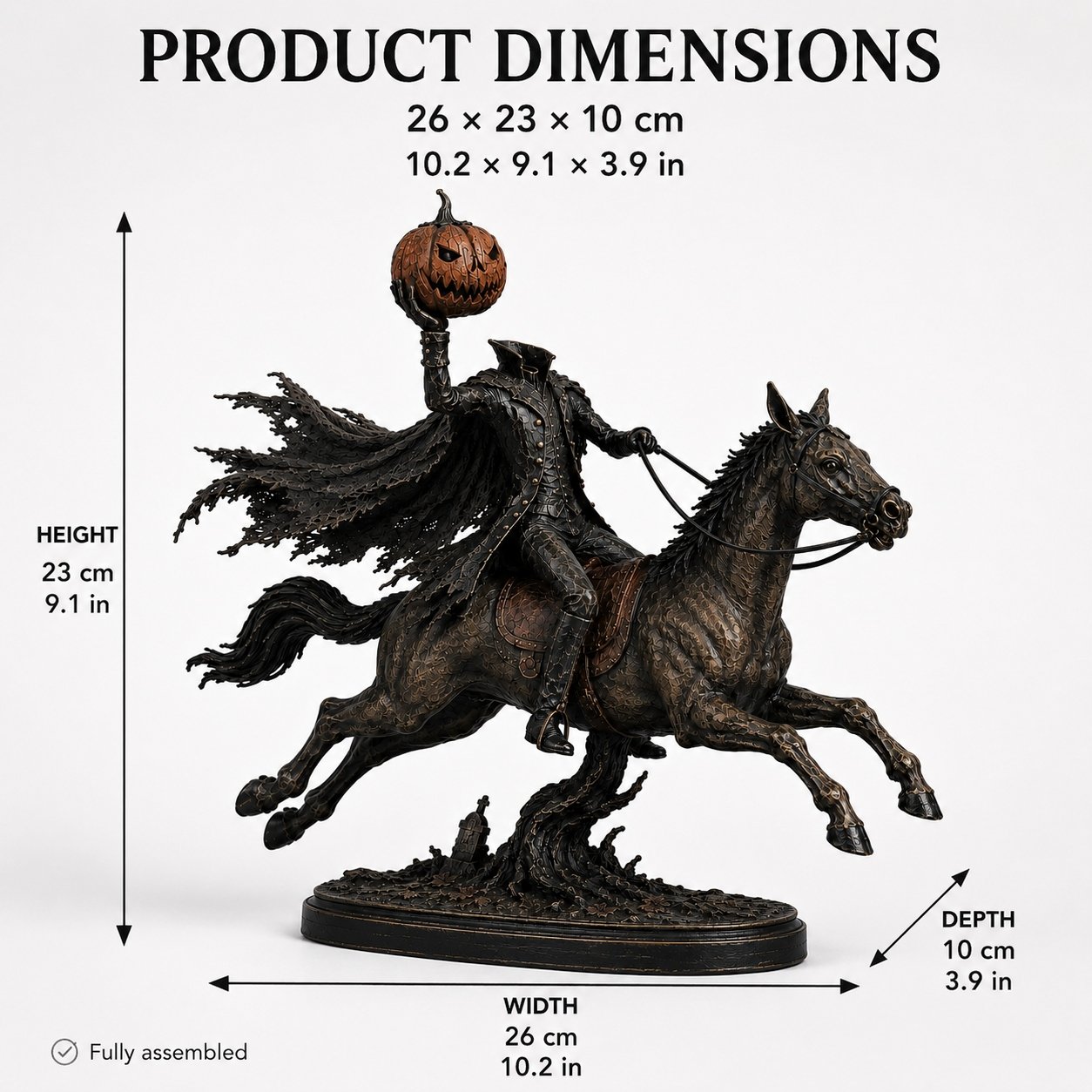 🔥Limited Stock 50% OFF - Midnight Chase Headless Horseman Statue