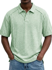 Men's Casual Short-Sleeve Button Lel Polo Shirt S-5XL