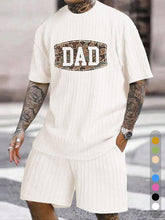 Camouflage DAD Letter Print Texture Large Size Holiday Suit