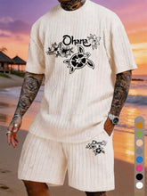 Ohana Turtle Floral Print Texture Plus Size Holiday Set