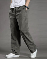Big & Tall Men's Thin Cotton Straight Elastic Waist Overalls M-6XL