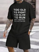 Fun Shooting Slogan Print Texture Large Size Vacation Suit