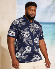 Big & Tall Men's Paisley-Print Short-Sleeved Polo Shirt