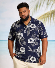 Big & Tall Men's Paisley-Print Short-Sleeved Polo Shirt