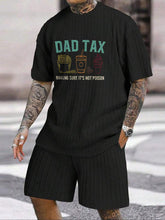 "DAD TAX" Fun Snack Print Texture Large Size Holiday Suit
