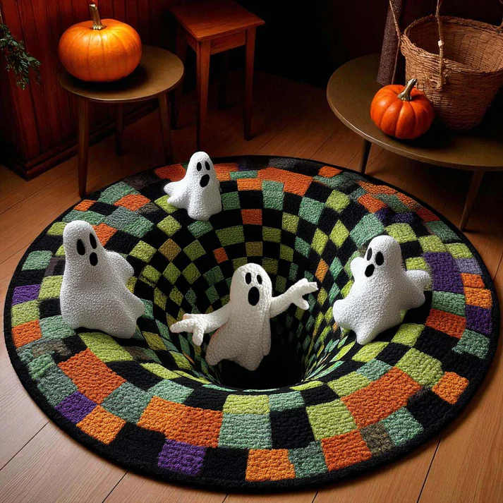 ๐ฅLimited Time 50% OFF๐ป๐ Halloween 3D Optical Illusion Ghost & Skeleton Rug
