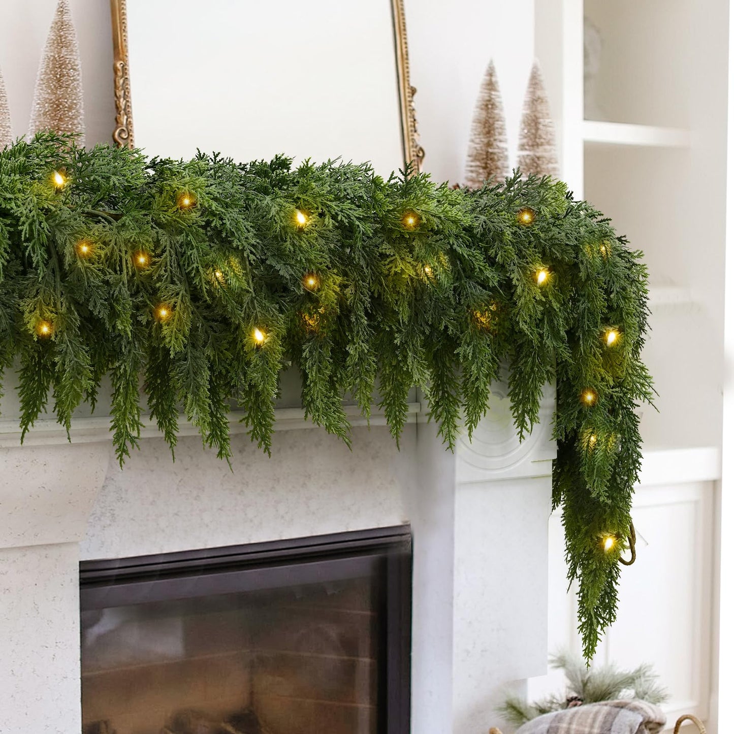 🏆5K+ people purchased it in the past week.💥 Pre-lit Christmas Cedar Garland