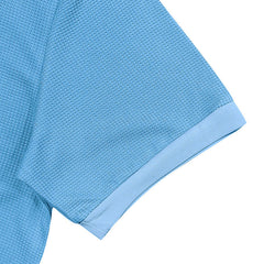 S-3X Solid Color Lash Texture Short-Sleeve Polo Shirt