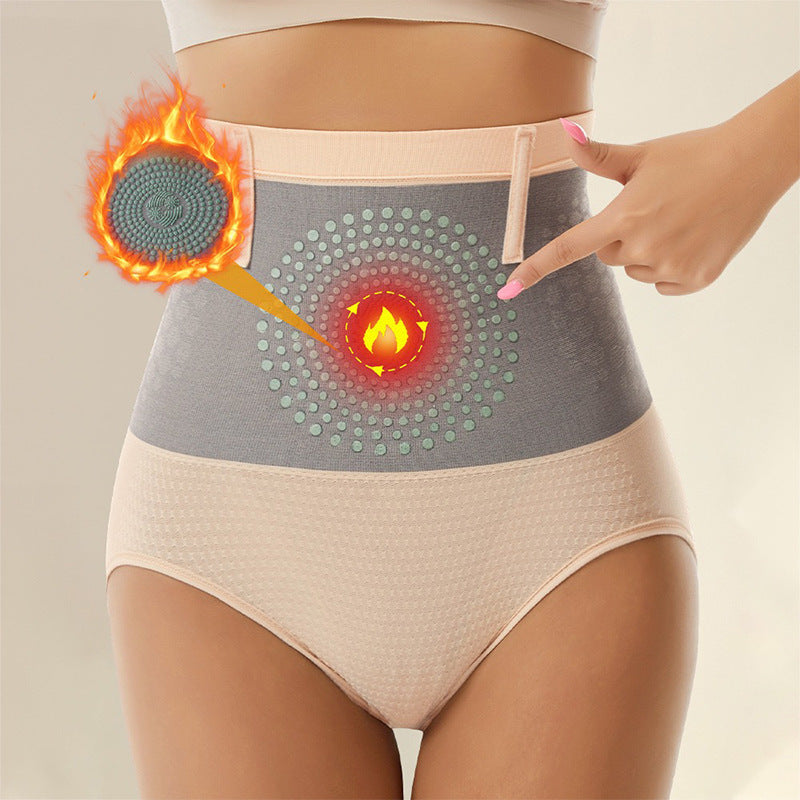 High Waist Magnetic Warm Tummy Shaping Panties Plus Size Hip Lifter Briefs