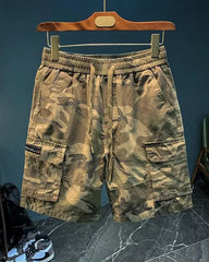 Large Size Men's Camouflage Workwear Casual Shorts Straight Loose Shorts Summer Middle Pants