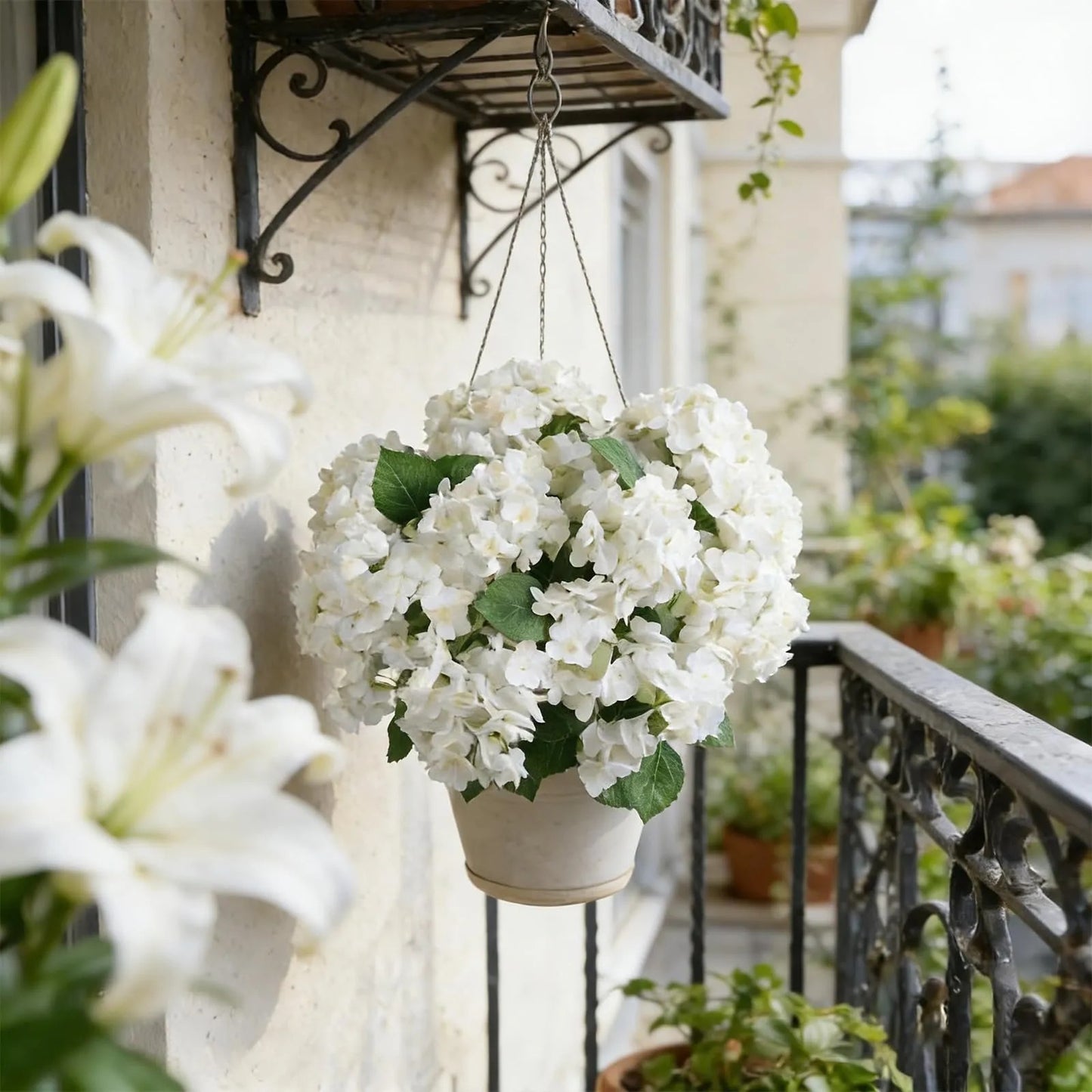 Artificial Outdoor Hydrangea Flowers - UV resistant, Waterproof, Windproof