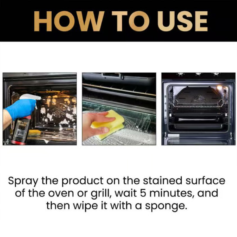 β¨ Oven & Grill Cleaner Spray β Dissolves Grease in 5 Mins, No Scrubbing & Eliminates Odors