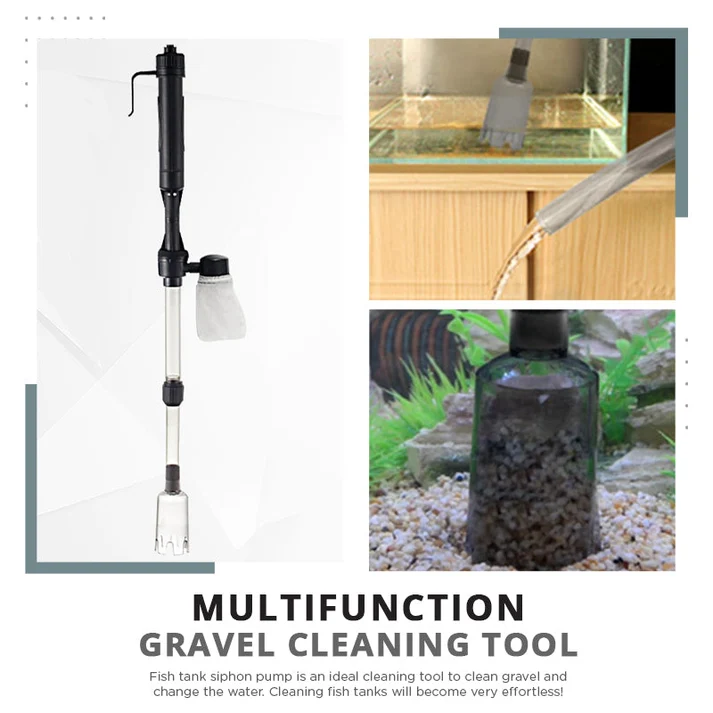 Electric Aquarium Gravel Cleaner—battery-operated, Adjustable Length, And Easy To Use—suitable For All Aquariums