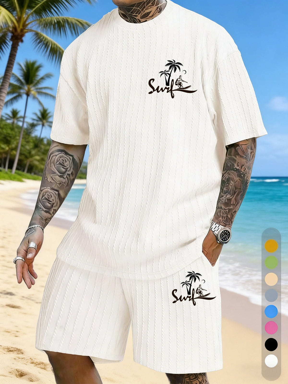 Small Print Texture Three-dimensional Jacquard Large Size Casual Suit