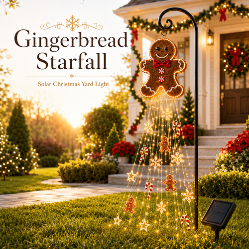 🎄 Gingerbread Magic Solar Holiday Yard Light