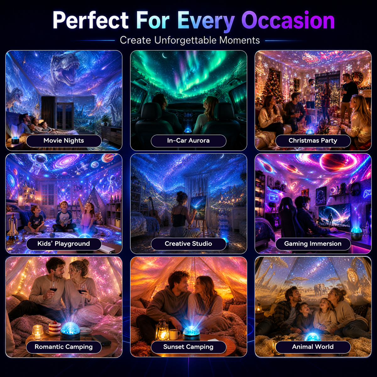 🔥 Limited-Time Offer! 50% OFF TODAY! 360° Smart Holographic Star Projector – HD 5D Dynamic Galaxy Experience