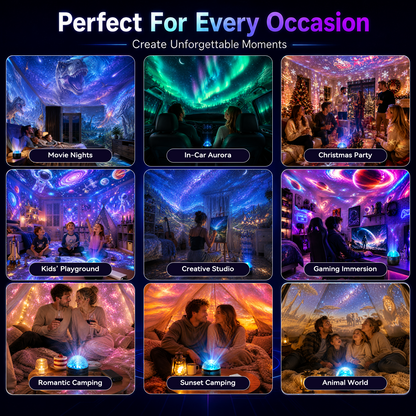 🔥 Limited-Time Offer! 50% OFF TODAY! 360° Smart Holographic Star Projector – HD 5D Dynamic Galaxy Experience