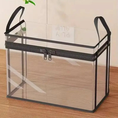 🎁2026 New Upgrade-Large Clear Thick Plastic Storage Box with Hinged Lid