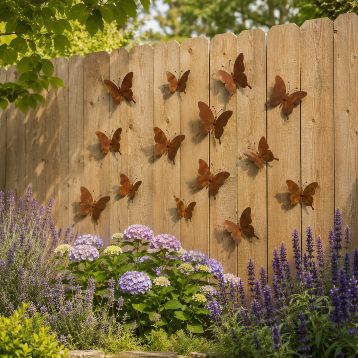 15-Piece Rustic Metal Butterfly Wall Décor Set – Transform Any Wall Into Garden Art