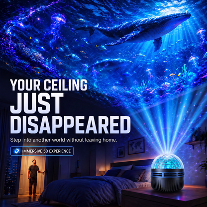 🔥 Limited-Time Offer! 50% OFF TODAY! 360° Smart Holographic Star Projector – HD 5D Dynamic Galaxy Experience