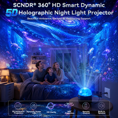 🔥 Limited-Time Offer! 50% OFF TODAY! 360° Smart Holographic Star Projector – HD 5D Dynamic Galaxy Experience