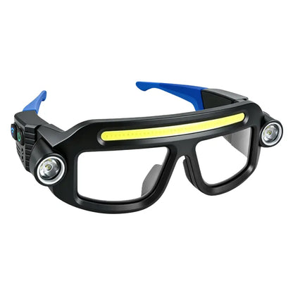 ⚡ Hands-Free LED Glasses Light ¡ª Wave Sensor, 40 COB + Dual Spotlights, Type-C Rechargeable