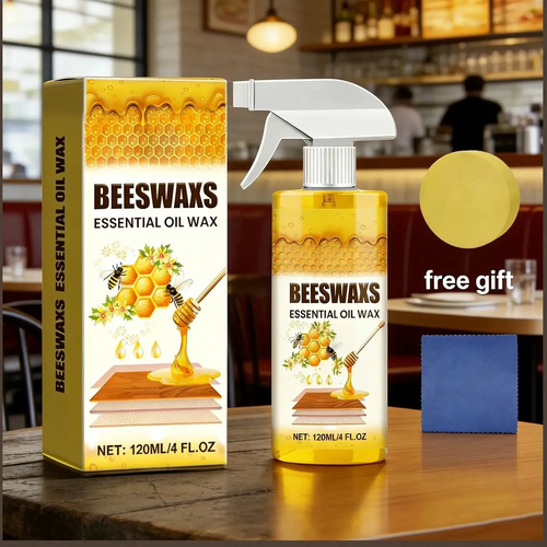Beeswax Wood Polish Spray120mlNatural Shine &Protection For Furniture, Floors,Cabinets - Non-Greasy, Anti-Dust Finish