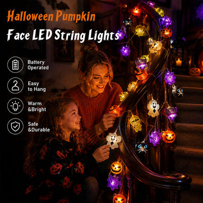 🔥Halloween Early Bird Sale🎃Halloween LED Pumpkin String Lights – Create A Spooky Glow For Your Home