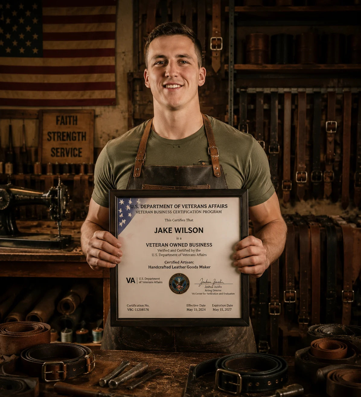 ⚒100% Handmade Full-Grain Buffalo Leather Belt – Built to Last