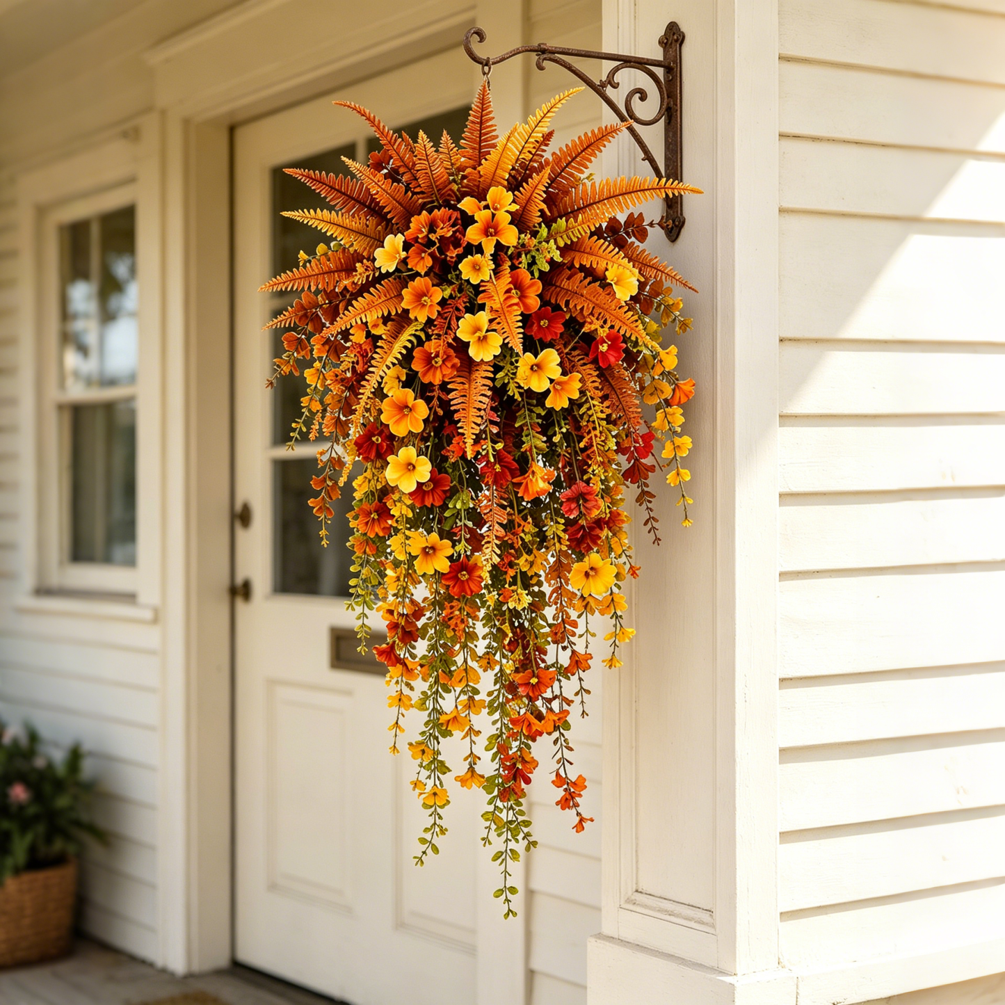 Artificial Fern for Autumn Outdoor Decor– Autumn Porch & Door Decoration