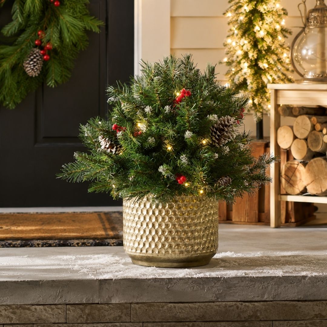 🎄 50% Off!🎄Outdoor Stake Lighted Christmas Artificial Pine Tree for Yard, Porch & Garden