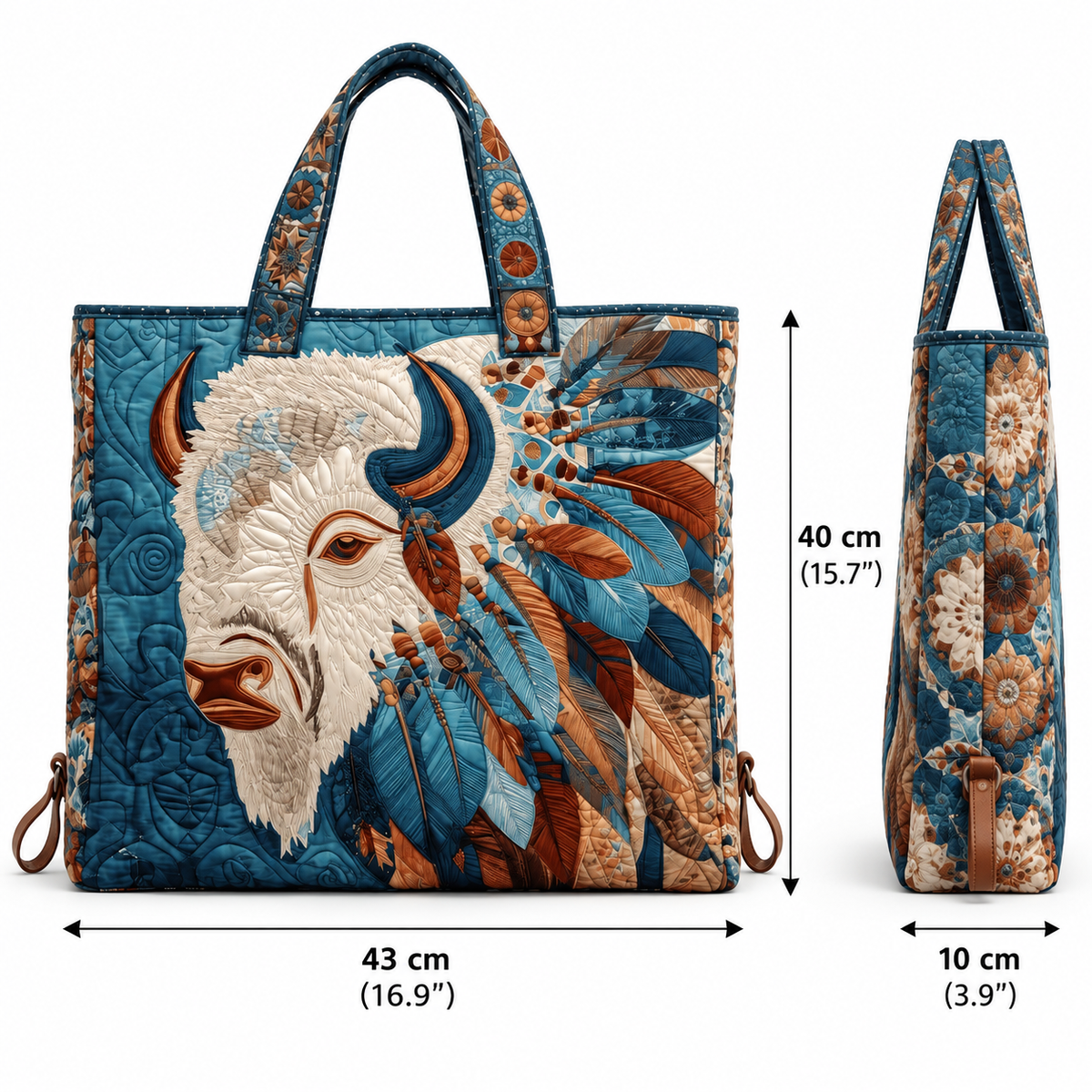 👜Handmade Native American Quilted Tote Bag