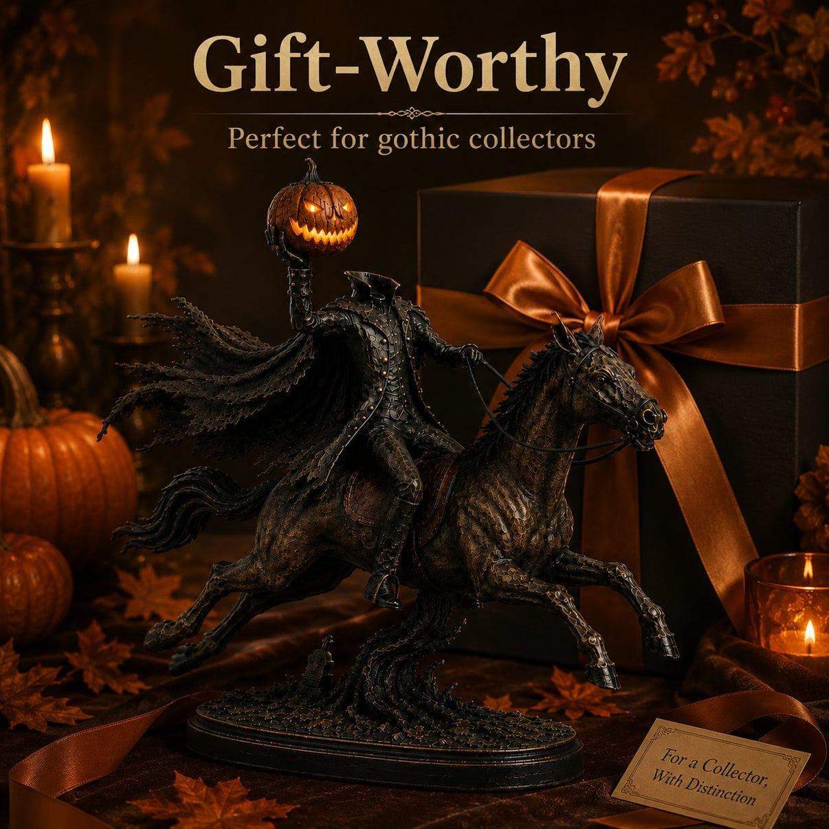 🔥Limited Stock 50% OFF - Midnight Chase Headless Horseman Statue