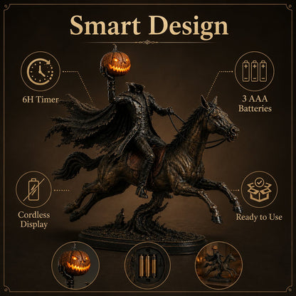 🔥Limited Stock 50% OFF - Midnight Chase Headless Horseman Statue