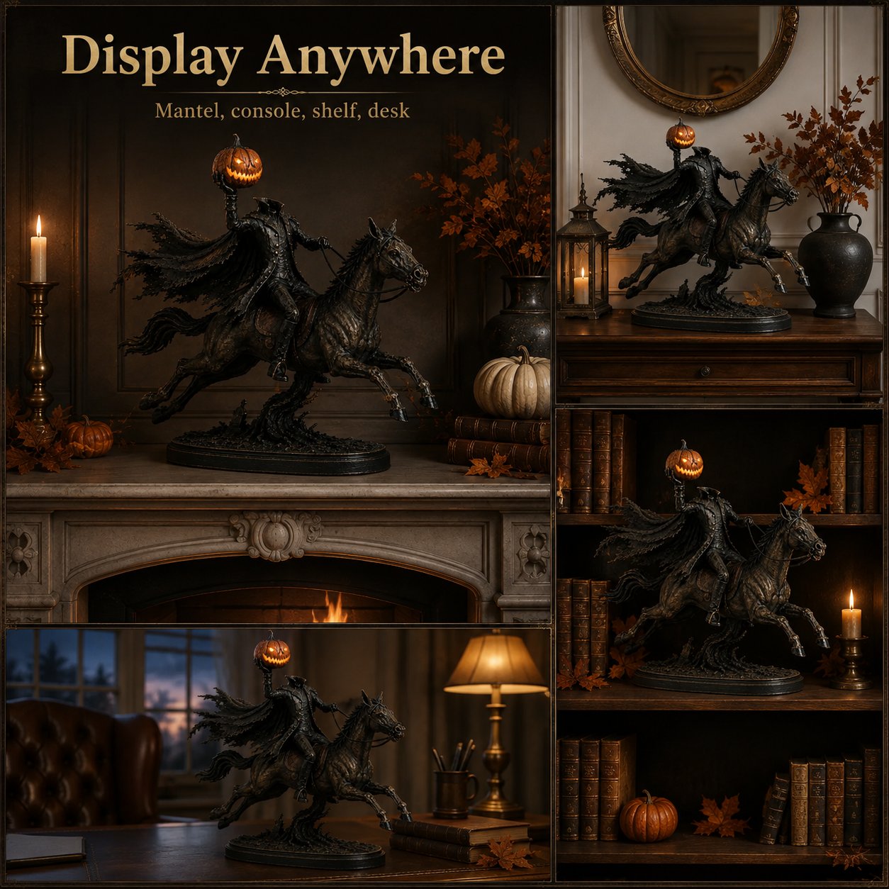 🔥Limited Stock 50% OFF - Midnight Chase Headless Horseman Statue