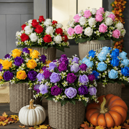 🔥Last Day 60% OFF🌹‑Premium Faux Rose Flower Bouquet‑Waterproof, Long‑Lasting, No Need To Water，plump flower buds