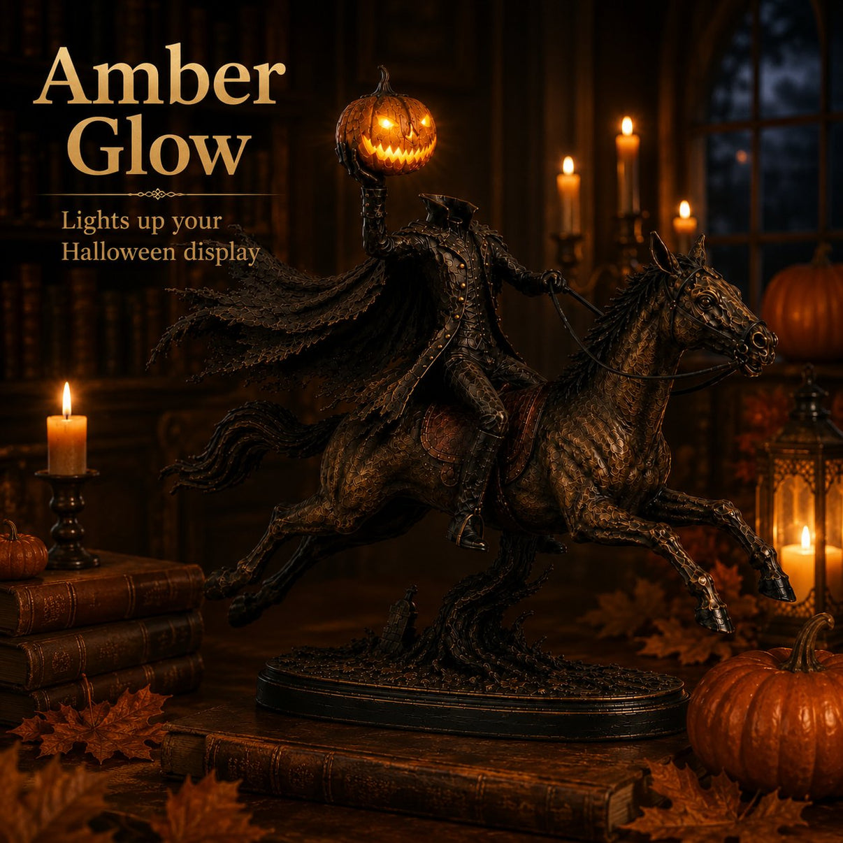 🔥Limited Stock 50% OFF - Midnight Chase Headless Horseman Statue