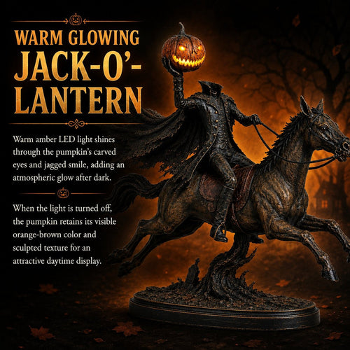 🔥Limited Stock 50% OFF - Midnight Chase Headless Horseman Statue