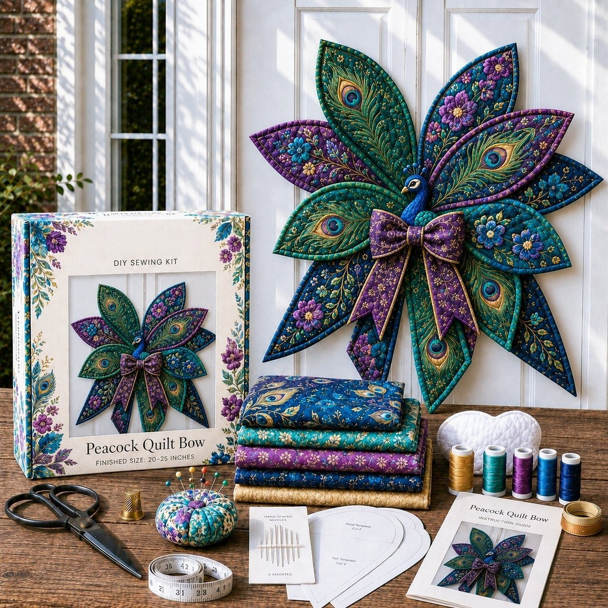 ⏳ Last Day 49% OFF – 🎀 Beginner-Friendly Oversized Quilted Bow Sewing Kit