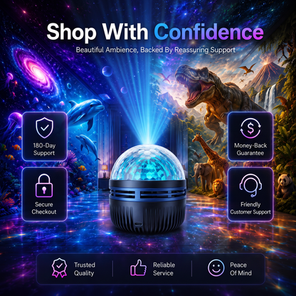 🔥 Limited-Time Offer! 50% OFF TODAY! 360° Smart Holographic Star Projector – HD 5D Dynamic Galaxy Experience