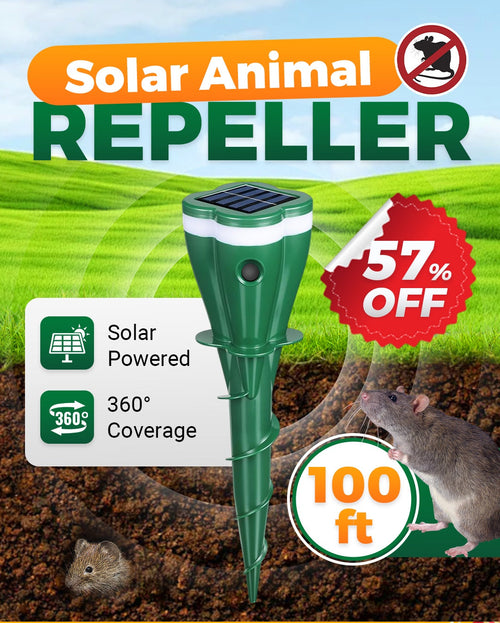 Outdoors Solar Powered Waterproof Screw Mole Repellent