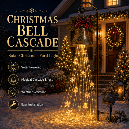 ✨✨Hot Sale 40% OFF🎄 Christmas Bell Cascade Solar Yard Light✨