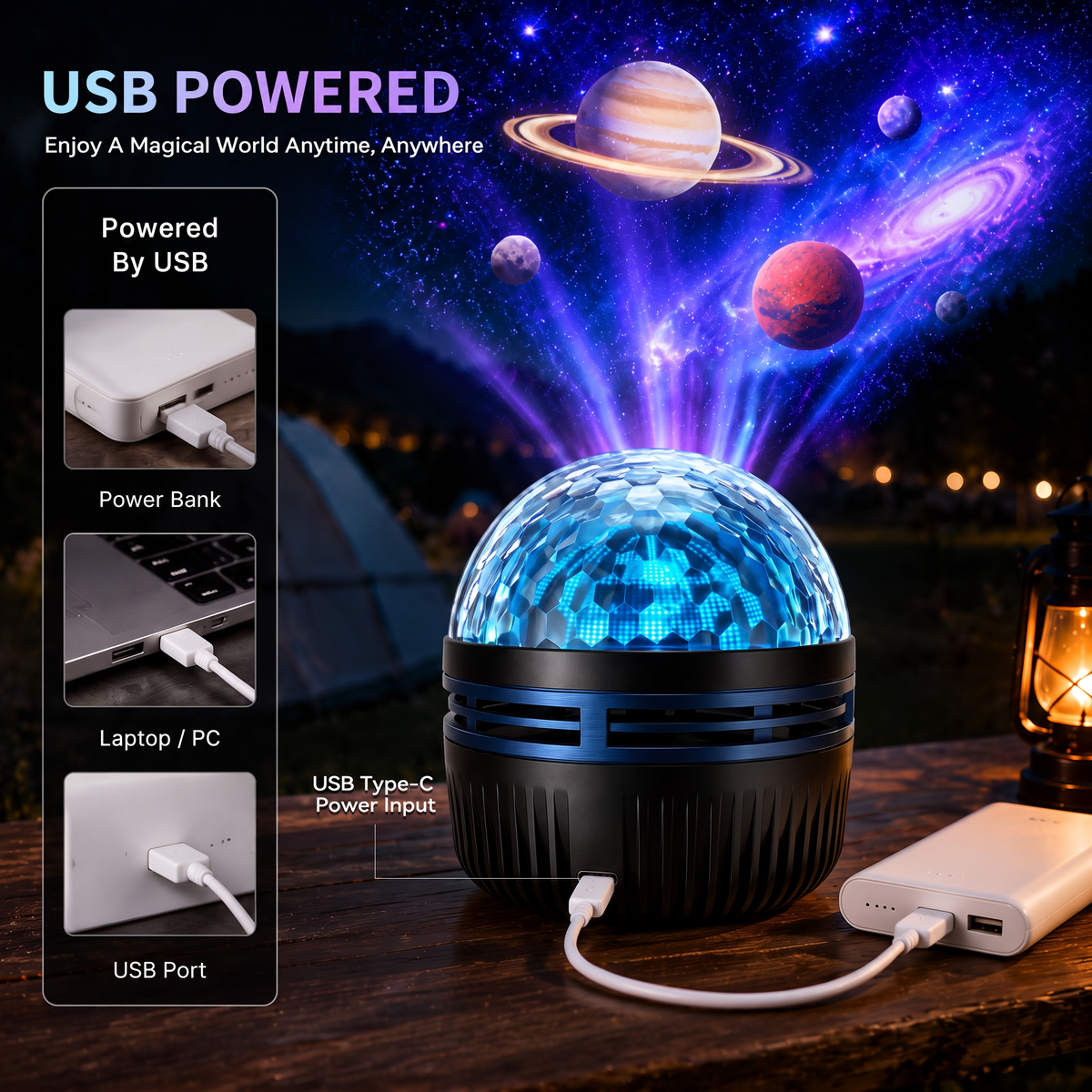 🔥 Limited-Time Offer! 50% OFF TODAY! 360° Smart Holographic Star Projector – HD 5D Dynamic Galaxy Experience
