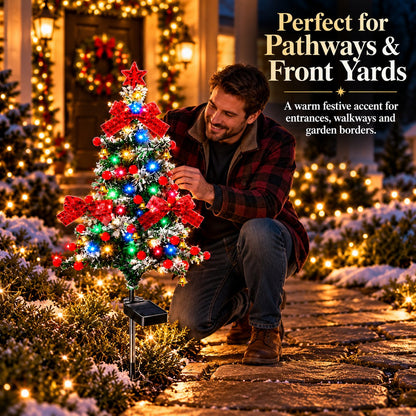 🎄✨ Solar-Powered Christmas Cedar Trees – Festive Garden & Porch Decor