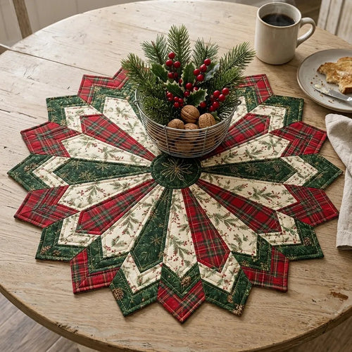 💯Holiday Star Table Topper Quilting Template Set