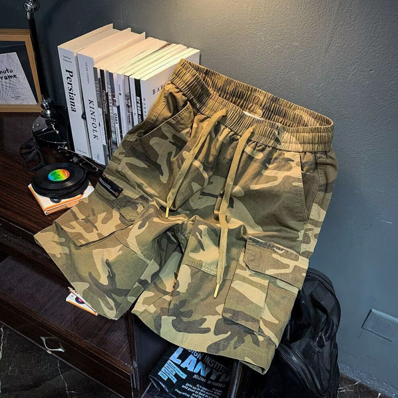 Large Size Men's Camouflage Workwear Casual Shorts Straight Loose Shorts Summer Middle Pants