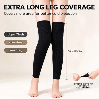 Long Knee Pads for Men and Women, One Size with Thick Wool Lining ??