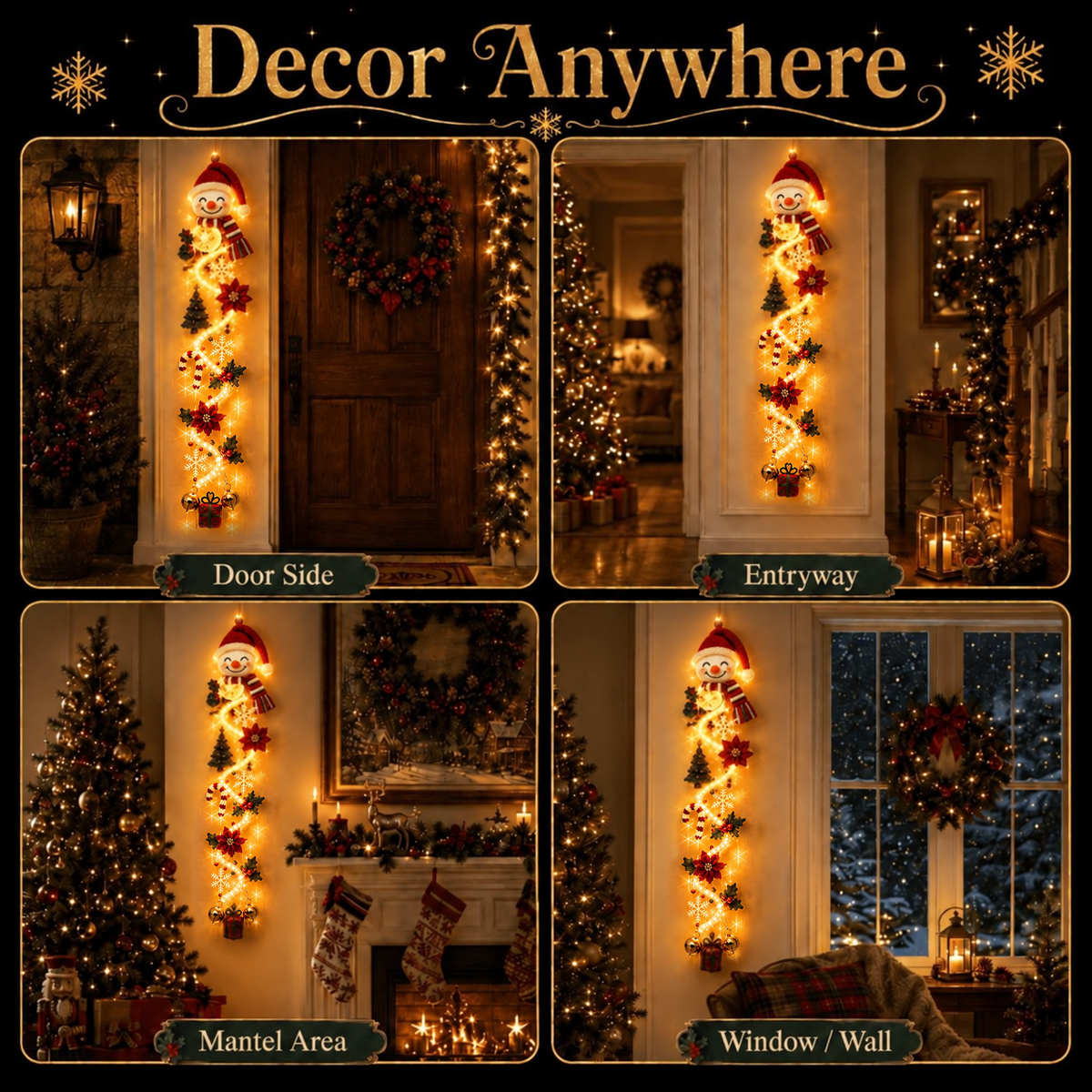 ? Last Day 49% OFF ¨C ??MerryCascade? Glowing Christmas Door Hanger | 6 Festive Light Designs?
